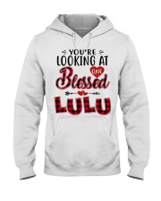 One Blessed Lulu - Red Hooded Sweatshirt tile
