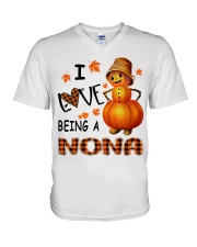 I Love Being A Nona - Great V-Neck T-Shirt tile