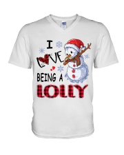I Love Being A Lolly - Xmas V-Neck T-Shirt tile