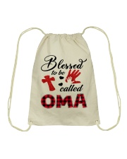 Blessed To Be Called Oma - Red Drawstring Bag tile