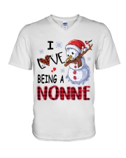 I Love Being A Nonne - Xmas V-Neck T-Shirt tile