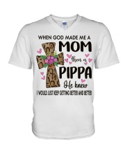 Mom Then A Pippa - Cross V-Neck T-Shirt tile