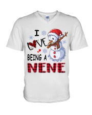 I Love Being A Nene - Xmas V-Neck T-Shirt tile