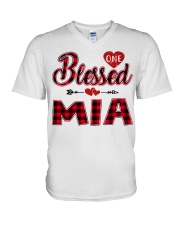 Blessed Mia - Red V-Neck T-Shirt tile