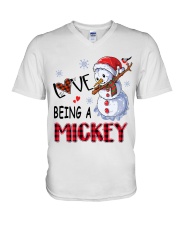 I Love Being A Mickey - Xmas V-Neck T-Shirt tile