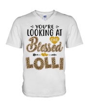 One Blessed Lolli - Leo V-Neck T-Shirt tile