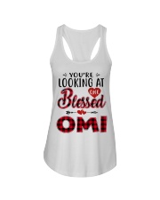 One Blessed Omi - Red Ladies Flowy Tank tile