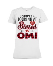 One Blessed Omi - Red Premium Fit Ladies Tee tile