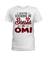 One Blessed Omi - Red Ladies T-Shirt tile