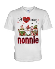 I Love Being Nonnie - R V-Neck T-Shirt tile