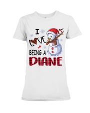I Love Being A Diane - Xmas Premium Fit Ladies Tee tile
