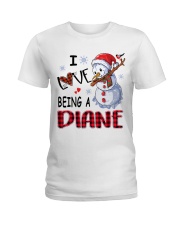 I Love Being A Diane - Xmas Ladies T-Shirt tile
