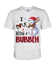 I Love Being A Bubbeh - Xmas V-Neck T-Shirt tile