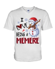 I Love Being A Memere - Xmas V-Neck T-Shirt tile