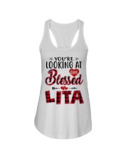 One Blessed Lita - Red Ladies Flowy Tank tile