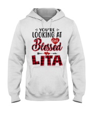 One Blessed Lita - Red Hooded Sweatshirt tile
