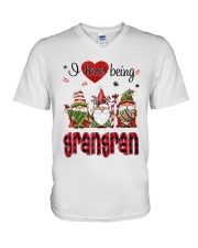 I Love Being Grangran - R V-Neck T-Shirt tile