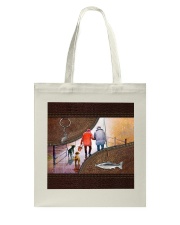 Let's Go Fishing Leather Tote Bag tile