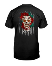 Skull Rose Flag - 2 Sides front Classic T-Shirt back