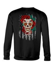 Skull Rose Flag - 2 Sides front Crewneck Sweatshirt tile