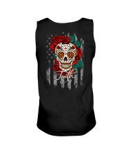 Skull Rose Flag - 2 Sides front Unisex Tank tile
