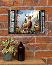 Three Deers By The Window 17x11 Poster poster-landscape-17x11-lifestyle-23