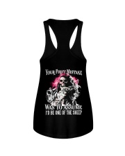 Skull Your FIrst Mistake 2 Sides Ladies Flowy Tank tile