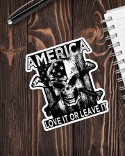 Skull - America Love It Or Leave It Sticker - Single (Vertical) aos-sticker-single-vertical-lifestyle-front-05