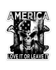 Skull - America Love It Or Leave It Sticker - Single (Vertical) front