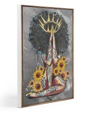 Black Queen With Sunflowers 15 Gallery Wrapped Canvas Prints tile