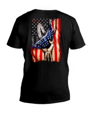 American Native Flag 2 Sides V-Neck T-Shirt tile