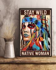 Stay Wild Native Woman Canvas 11x17 Poster lifestyle-poster-3