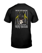 Black Cat Social Distancing 2 Sides Classic T-Shirt back