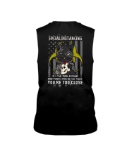 Black Cat Social Distancing 2 Sides Sleeveless Tee tile