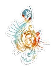Sk - Music Is What 2 Sides Sticker tile