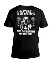 Native American Earth Is My Church 19 V-Neck T-Shirt tile