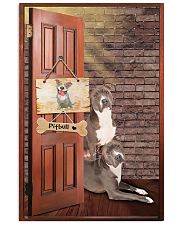 Pitbull Dogs At Door 11x17 Poster front