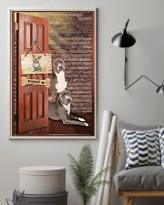Pitbull Dogs At Door 11x17 Poster lifestyle-poster-1