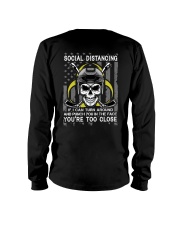 Skull Hockey Social Distancing 2 Sides Long Sleeve Tee tile