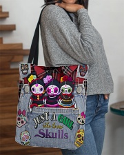 Just A Girl Who Loves Skull All-over Tote aos-all-over-tote-lifestyle-front-09