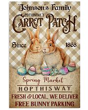 Custom Name Rabbit Flannel Carrot Patch Easter 11x17 Poster front