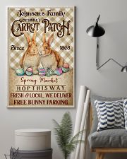 Custom Name Rabbit Flannel Carrot Patch Easter 11x17 Poster lifestyle-poster-1