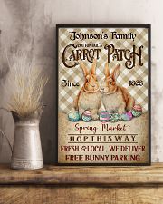 Custom Name Rabbit Flannel Carrot Patch Easter 11x17 Poster lifestyle-poster-3