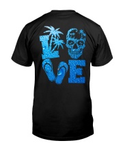 Skull Blue Rain 2 Sides Premium Fit Mens Tee tile