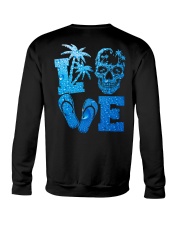 Skull Blue Rain 2 Sides Crewneck Sweatshirt tile