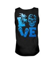 Skull Blue Rain 2 Sides Unisex Tank tile