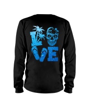 Skull Blue Rain 2 Sides Long Sleeve Tee tile