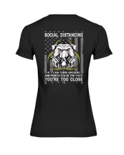 English Bulldog Social Distancing Punch 2 Sides Premium Fit Ladies Tee tile
