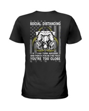 English Bulldog Social Distancing Punch 2 Sides Ladies T-Shirt tile