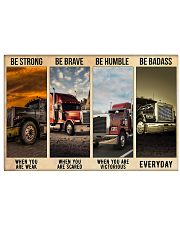 Trucker Be Strong Truck Lovers 17x11 Poster front